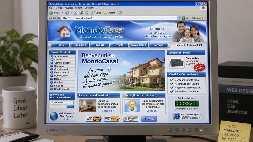 vecchio sito web da rifare